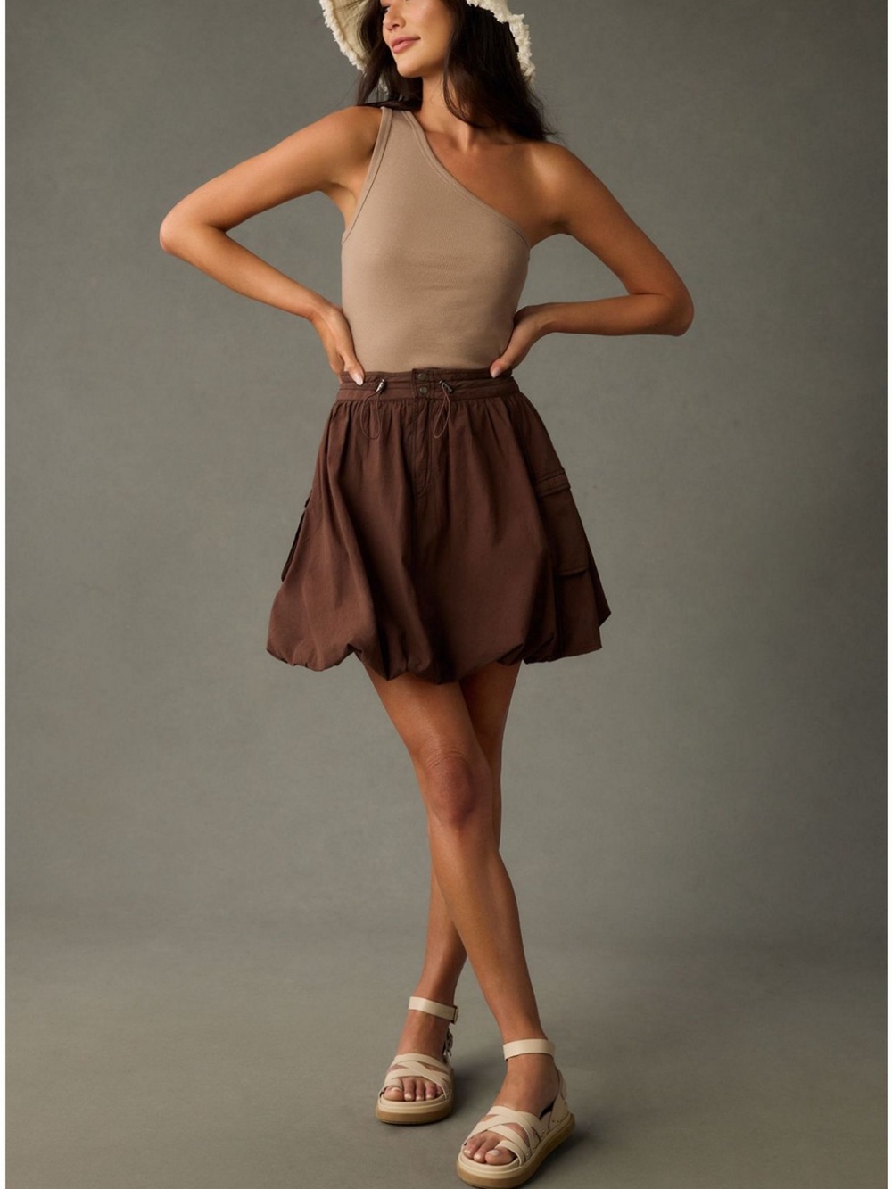 Pilcro Brown Mini Skirt